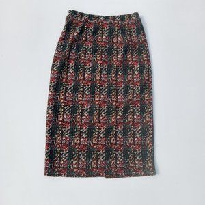 Everleigh Pencil Skirt size S Small NEW nwot Stretchy Tweed look green black red